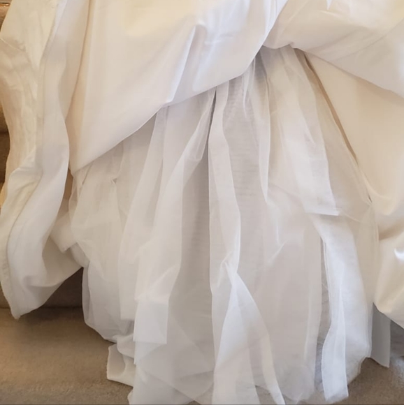 Vintage 90s Mori Lee Silk Wedding Dress - Picture 6 of 16